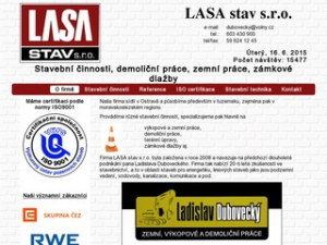 LASA stav, s.r.o. - demoliční, zemní a výkopové práce, zámkové dlažby Ostrava