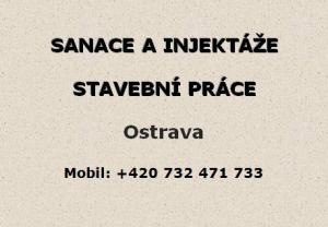 Sanace a injektáže - stavební práce Ostrava - Žalobín Štefan