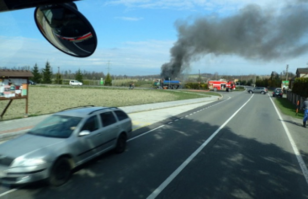Požár nákladní tatry v Třanovicích