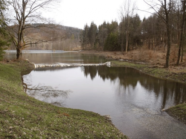 Lesy ČR: Nová lesní nádrž na Bruntálsku zadržuje v krajině vodu