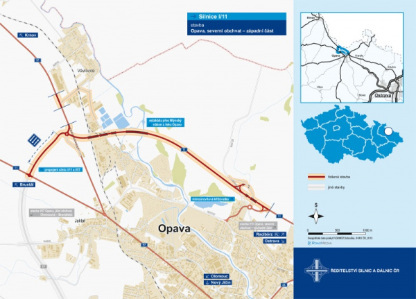 ŘSD otevírá západní část severního obchvatu Opavy na silnici I/11