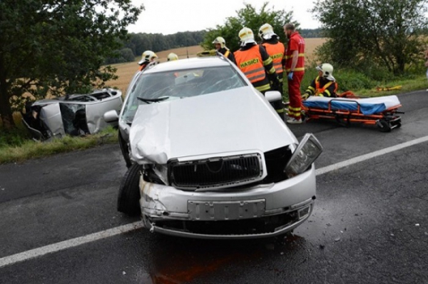 Dopravní nehoda dvou osobních automobilů na Hlučínsku